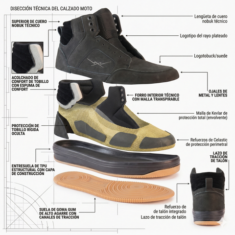 Tenis Biker Track Phantom Whit Kevlar®️